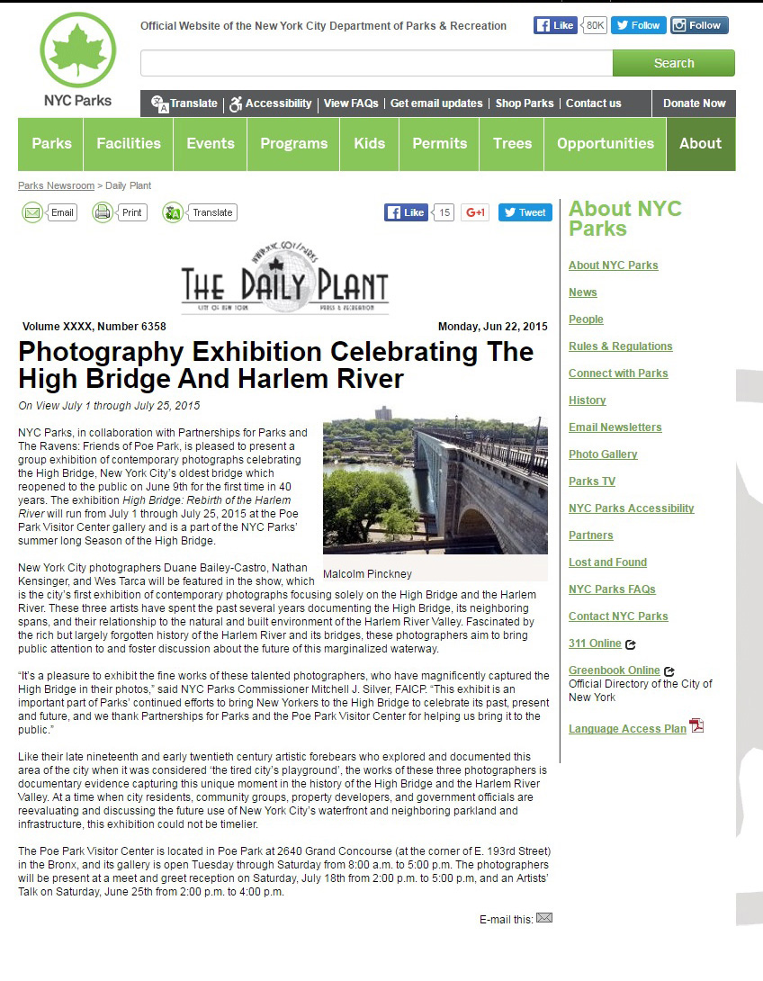 NYC Parks Poe Park Exhibit 6-22-15